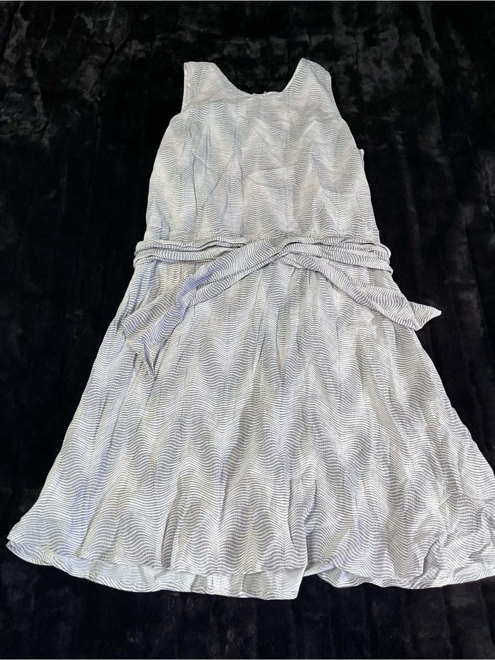 GAP Women’s Chevron Print Sleeveless Tie Waist Fit & Flare Dress Size Small NWT